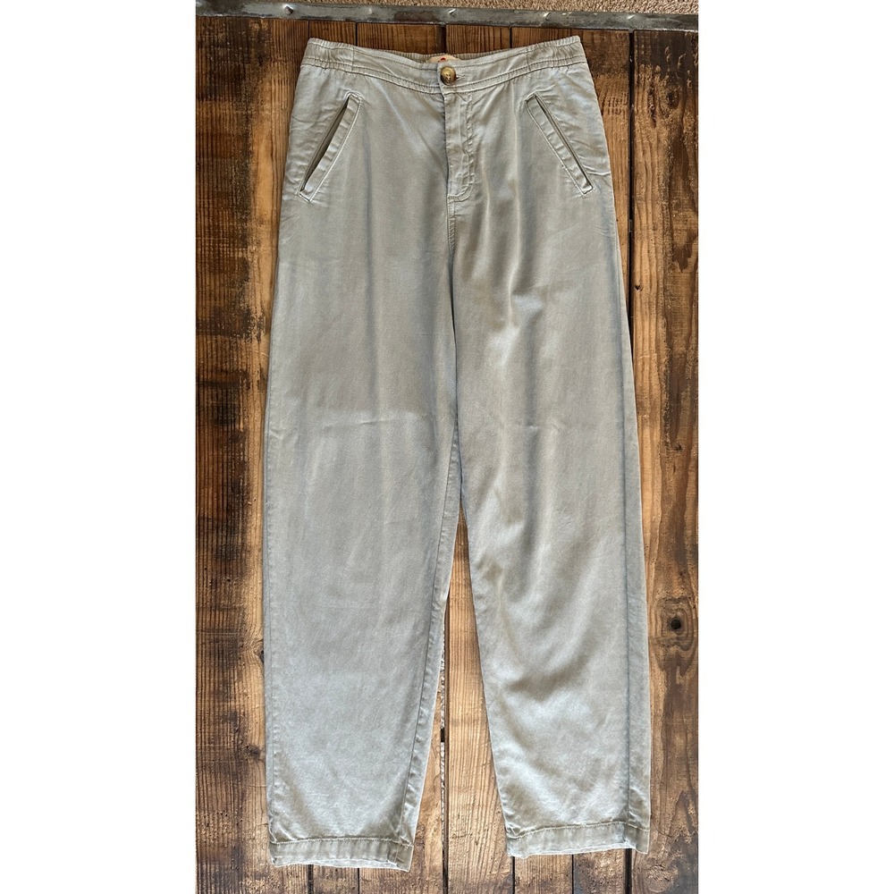 Marine Layer Allison Pants‎ Sage Green Straight Leg Elastic Waist